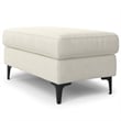 Ava Ottoman in Tightly Woven Performance off white Fabric