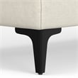 Ava Ottoman in Tightly Woven Performance off white Fabric