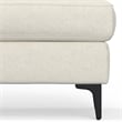 Ava Ottoman in Tightly Woven Performance off white Fabric