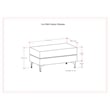 Ava Ottoman in Tightly Woven Performance off white Fabric