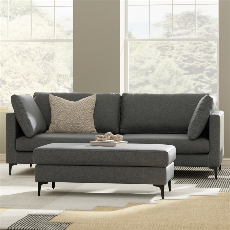 SIMPLI HOME Ava 90-inch Sofa in Tightly Woven Performance Fabric