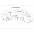 Simpli Home Ava Corner Sectional in Tightly Woven Performance Fabric
