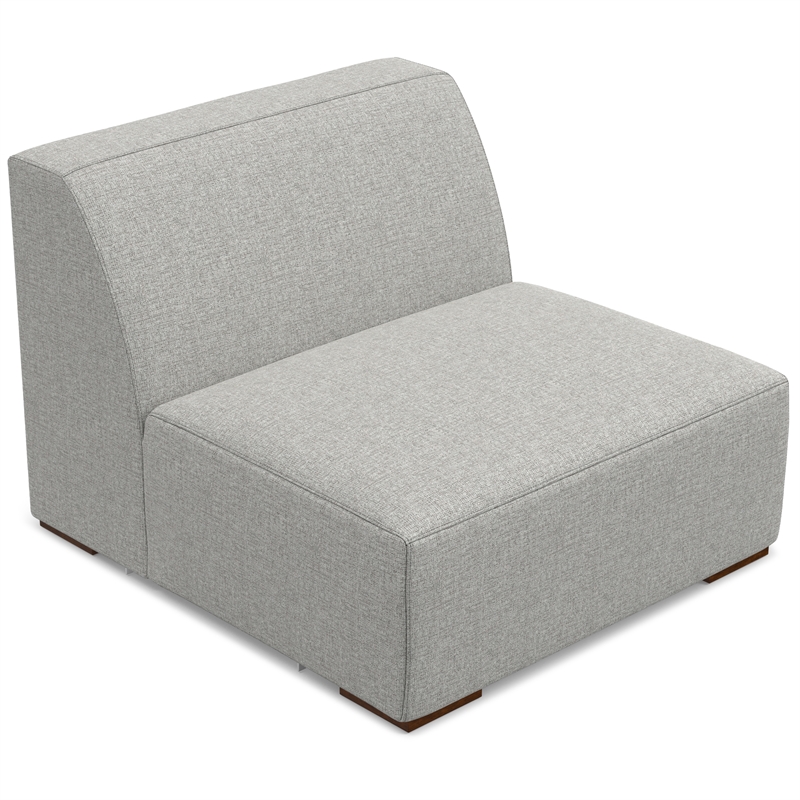 Rex Center Armless Sofa Module in Tightly Woven Performance Fabric