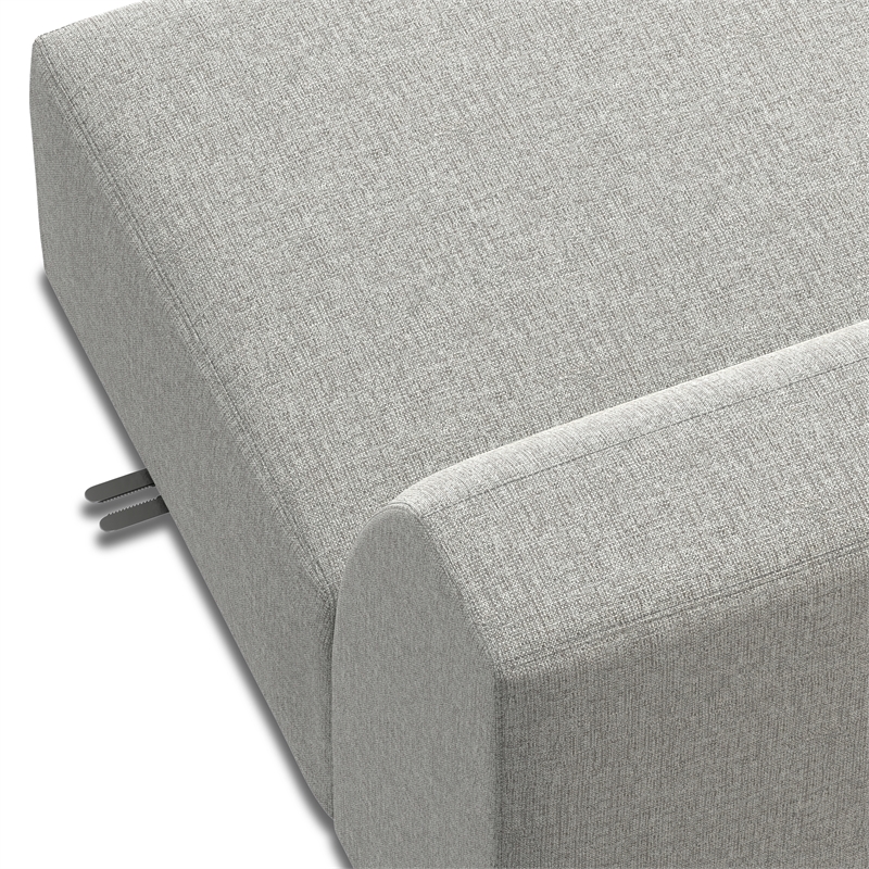 Rex Center Armless Sofa Module in Tightly Woven Performance Fabric