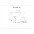 Rex Center Armless Sofa Module in Tightly Woven Performance Fabric