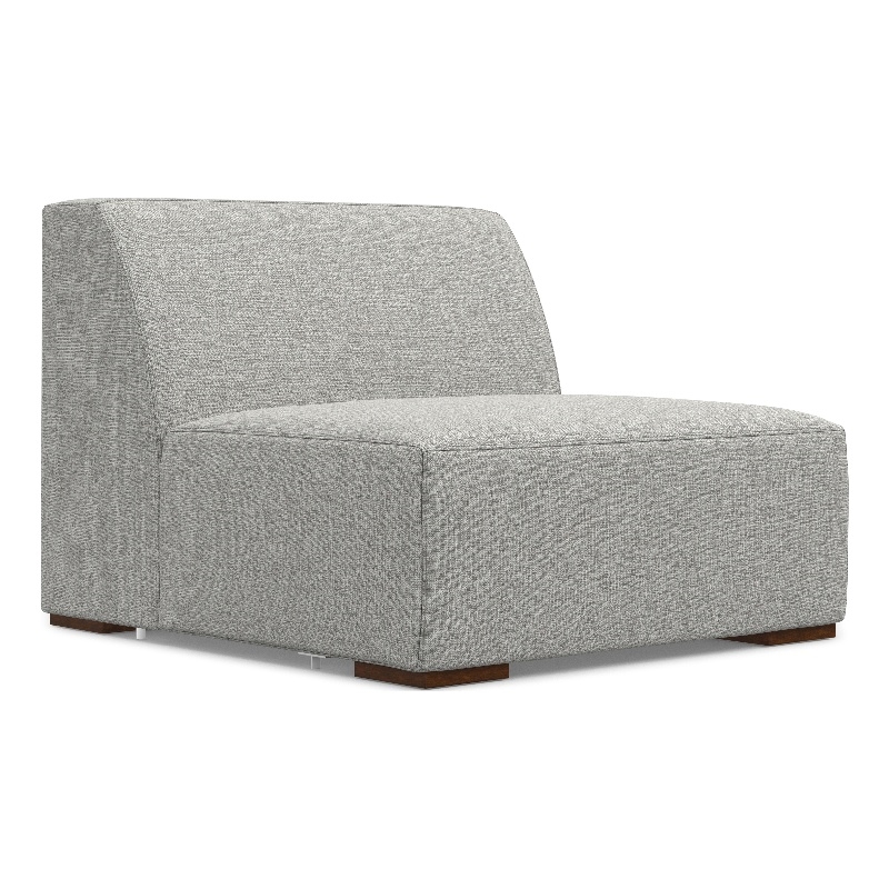 Rex Center Armless Sofa Module in Tightly Woven Performance Fabric