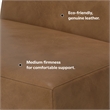 Simpli Home Rex Center Armless Sofa Module in Genuine Leather