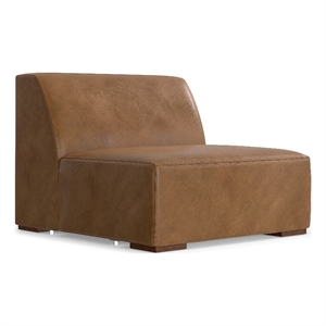 rex center armless sofa module in genuine leather