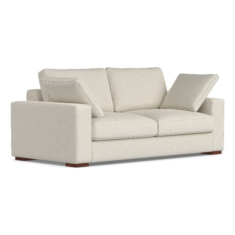Charlie 78-inch Sofa in Tightly Woven Performance Fabric in Off white