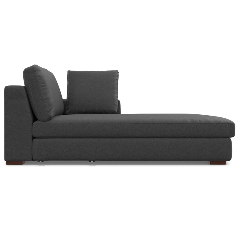 Simpli Home Charlie Right-Facing Sectional in Tightly Woven Performance Fabric