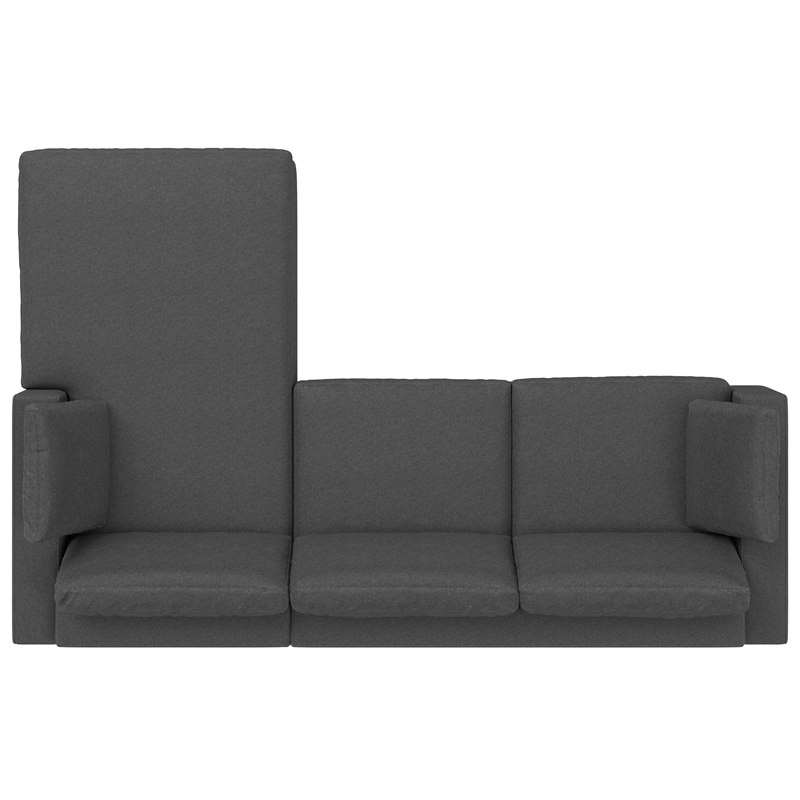 Simpli Home Charlie Right-Facing Sectional in Tightly Woven Performance Fabric