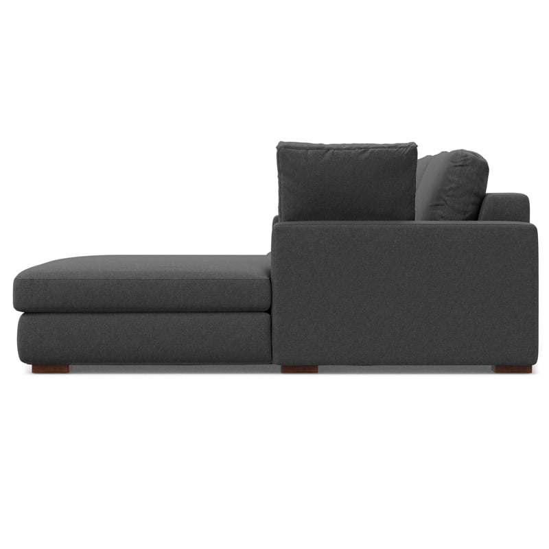 Simpli Home Charlie Right-Facing Sectional in Tightly Woven Performance Fabric