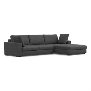 charlie right-facing sectional in tightly woven performance fabric