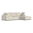 Simpli Home Charlie Right-Facing Sectional in Tightly Woven Performance Fabric