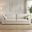 Charlie 96-inch Sofa in Tightly Woven off white Performance Fabric