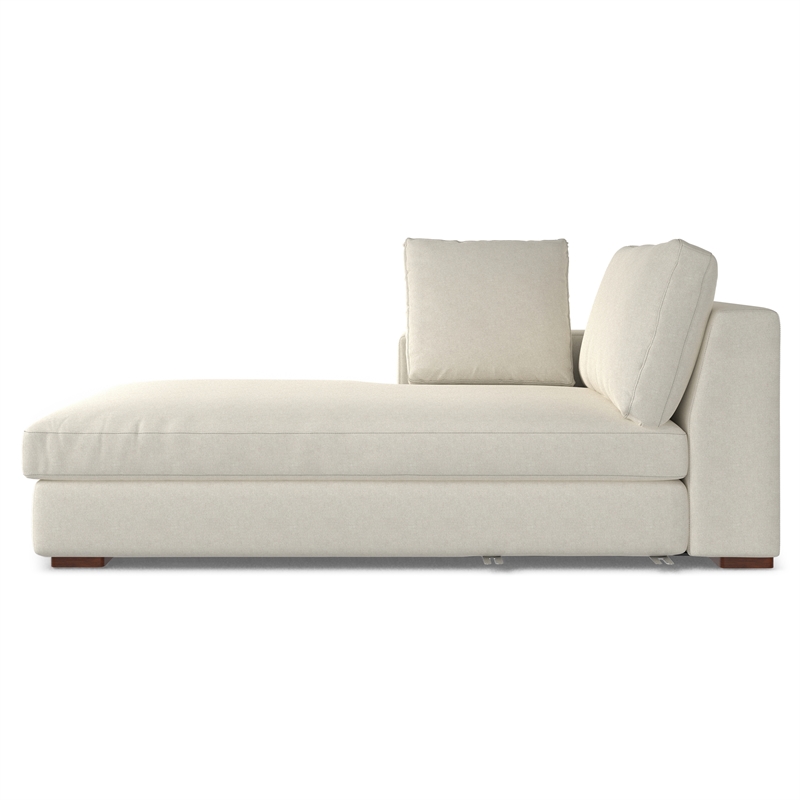 Simpli Home Charlie Left-Facing Sectional in Tightly Woven Performance Fabric
