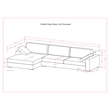 Simpli Home Charlie Left-Facing Sectional in Tightly Woven Performance Fabric