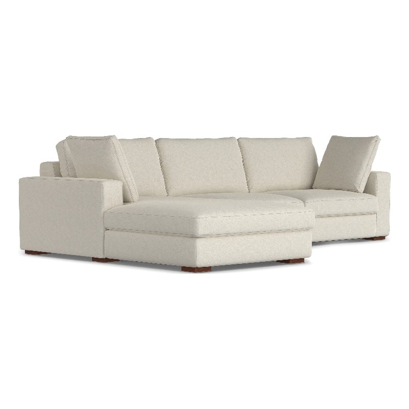 Simpli Home Charlie Left-Facing Sectional in Tightly Woven Performance Fabric