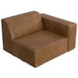 Simpli Home Rex Right-Arm Sofa Module in Genuine Leather