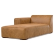 Simpli Home Rex Left Chaise Sofa Module in Genuine Leather