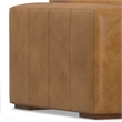 Simpli Home Rex Left Chaise Sofa Module in Genuine Leather