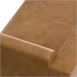 Simpli Home Rex Left Chaise Sofa Module in Genuine Leather