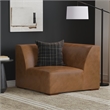Simpli Home Rex Corner Sofa Module in Genuine Leather