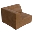 Simpli Home Rex Corner Sofa Module in Genuine Leather