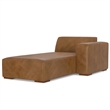 Rex Right Chaise Sofa Module in Genuine Leather
