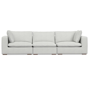 jasmine 3-seater modular sofa in velvety chenille performance fabric
