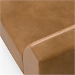Simpli Home Rex Left-Arm Sofa Module in Genuine Leather
