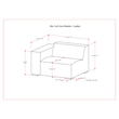 Simpli Home Rex Left-Arm Sofa Module in Genuine Leather