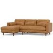 Morrison Left Sectional 102 inch Wide Sofa Sectional in Sienna Genuine Leather