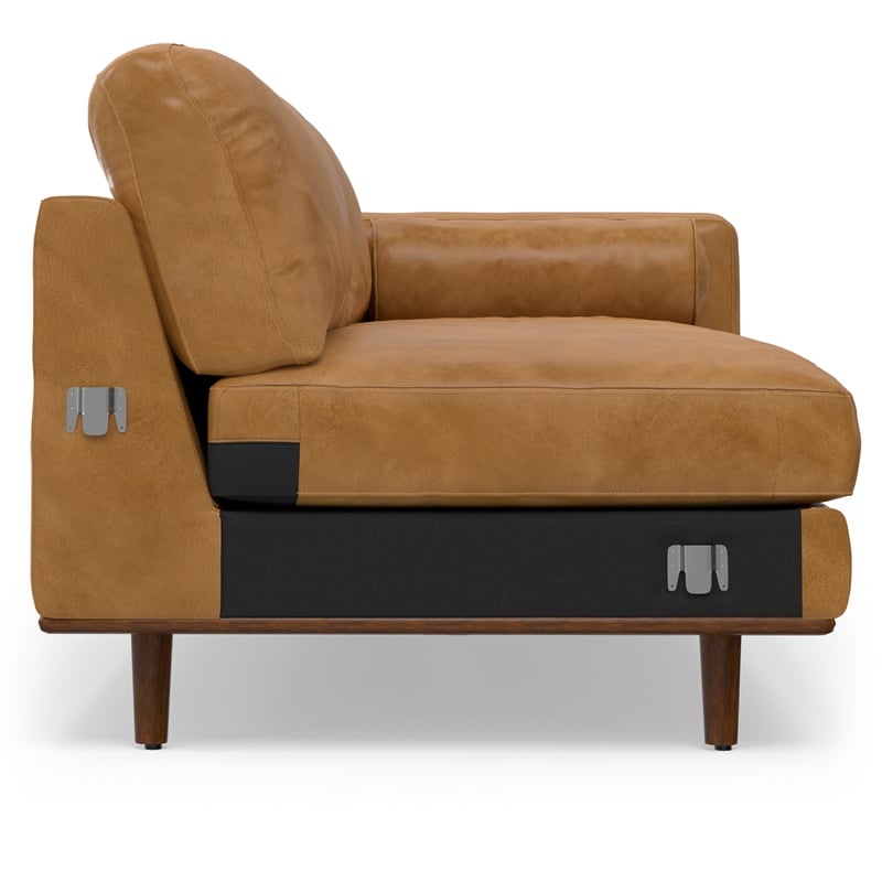 Morrison Left Sectional 102 inch Wide Sofa Sectional in Sienna Genuine Leather