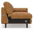 Morrison Left Sectional 102 inch Wide Sofa Sectional in Sienna Genuine Leather