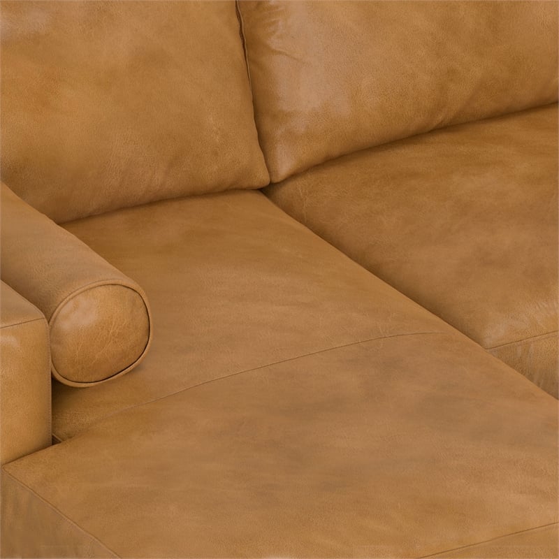 Morrison Left Sectional 102 inch Wide Sofa Sectional in Sienna Genuine Leather