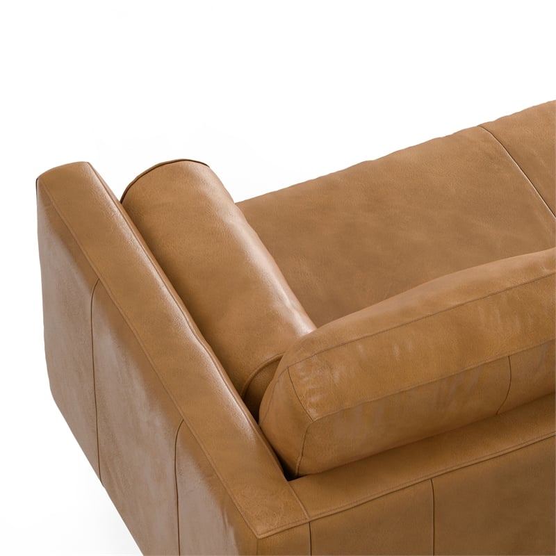 Morrison Left Sectional 102 inch Wide Sofa Sectional in Sienna Genuine Leather