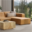 Simpli Home Rex Right Chaise Sofa Module in Genuine Leather