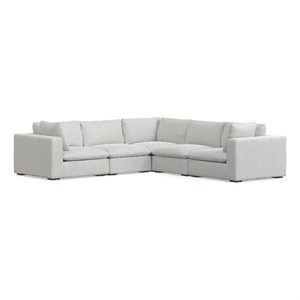 jasmine corner sectional modular sofa in velvety chenille performance fabric
