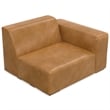Simpli Home Rex Right-Arm Sofa Module in Genuine Leather