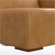 Simpli Home Rex Right-Arm Sofa Module in Genuine Leather