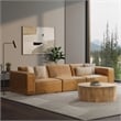 Simpli Home Rex Right-Arm Sofa Module in Genuine Leather