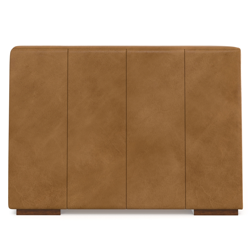 Simpli Home Rex Corner Sofa Module in Genuine Leather