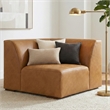 Simpli Home Rex Corner Sofa Module in Genuine Leather