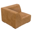 Simpli Home Rex Corner Sofa Module in Genuine Leather