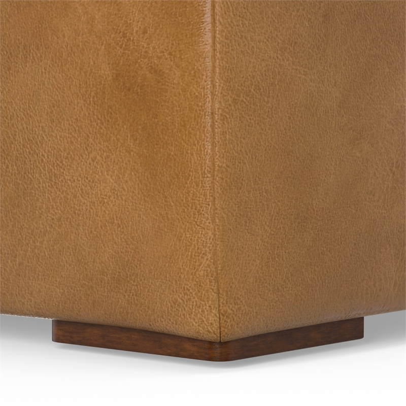 Simpli Home Rex Corner Sofa Module in Genuine Leather