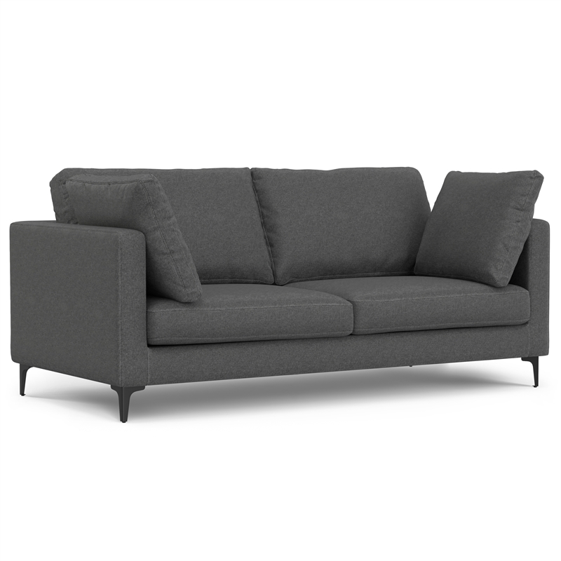 Ava 76-inch Sofa and Ottoman Set in Tightly Woven Performance Fabric