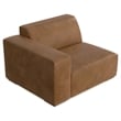 Simpli Home Rex Left-Arm Sofa Module in Genuine Leather