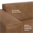 Simpli Home Rex Left-Arm Sofa Module in Genuine Leather