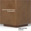 Simpli Home Rex Left-Arm Sofa Module in Genuine Leather